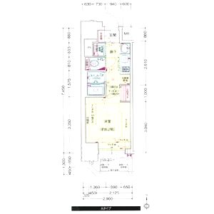 プレサンス谷町アルファの間取り図