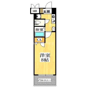 CITY SPIRE北梅田の間取り図