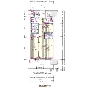 プレサンスTHE KYOTO 新町通の間取り図