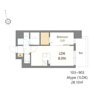 Alivis都島通の間取り図