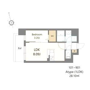 Alivis都島通の間取り図
