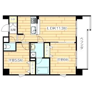 プレステージ9番館の間取り図