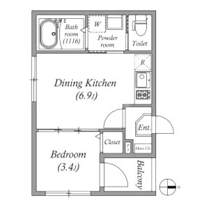 ハーモニーテラス鷹合の間取り図