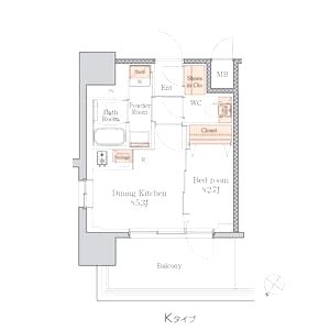 ジオエント梅田北リバーフロントの間取り図