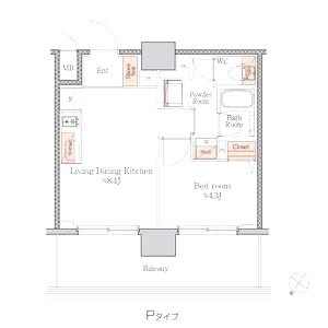 ジオエント梅田北リバーフロントの間取り図