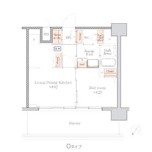 ジオエント梅田北リバーフロントの間取り図