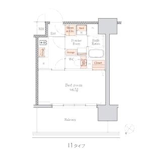ジオエント梅田北リバーフロントの間取り図