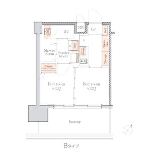 ジオエント梅田北リバーフロントの間取り図