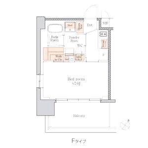 ジオエント梅田北リバーフロントの間取り図