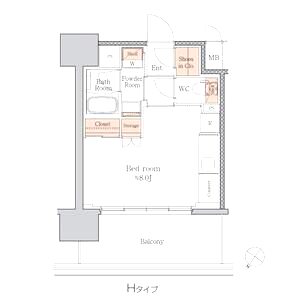 ジオエント梅田北リバーフロントの間取り図