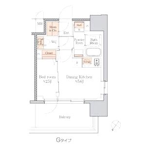 ジオエント梅田北リバーフロントの間取り図