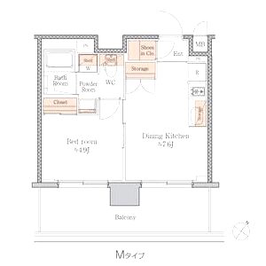 ジオエント梅田北リバーフロントの間取り図