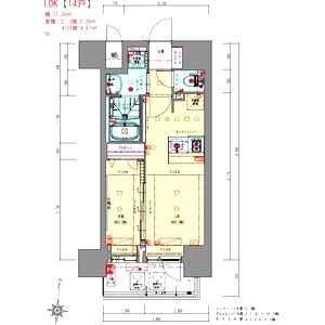 プレサンス立売堀ベルヴィルの間取り図