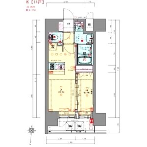プレサンス立売堀ベルヴィルの間取り図