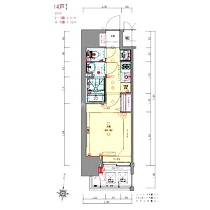 プレサンス立売堀ベルヴィルの間取り図