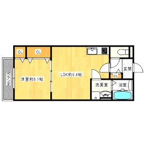 セレニティ田川北B棟の間取り図