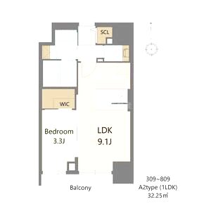 S-RESIDENCE松屋町asenceの間取り図