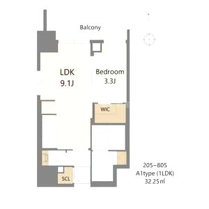 S-RESIDENCE松屋町asenceの間取り図