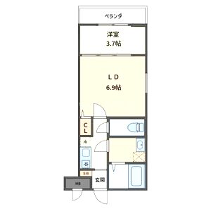 クレスト高安の間取り図
