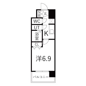 アクアプレイス京都千本丸太町の間取り図