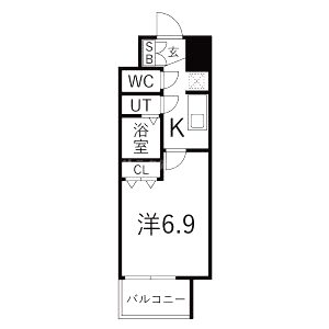 アクアプレイス京都千本丸太町の間取り図