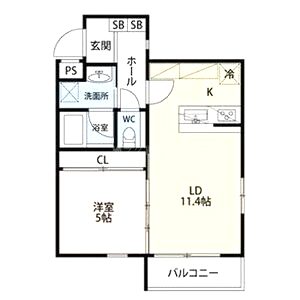 エストゥルース京都IIの間取り図