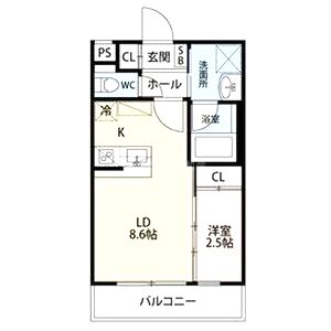 エストゥルース京都IIの間取り図