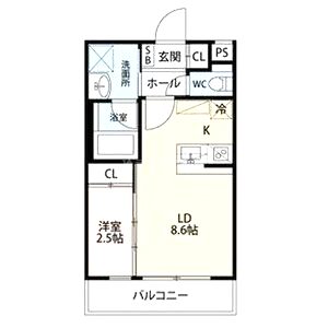 エストゥルース京都IIの間取り図