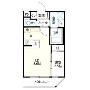 エストゥルース京都IIの間取り図