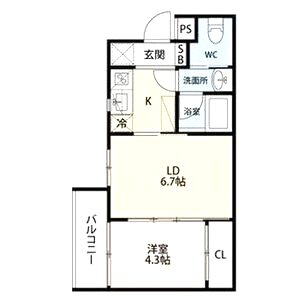 エストゥルース京都IIの間取り図