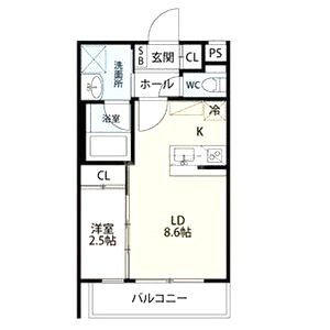 エストゥルース京都IIの間取り図