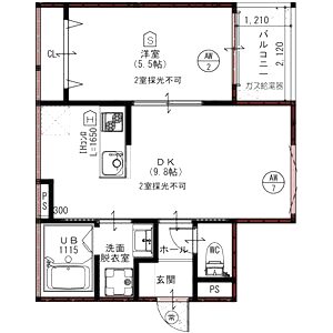 パレミヤビ香里西の間取り図