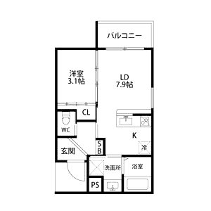 レシオス京都西院の間取り図