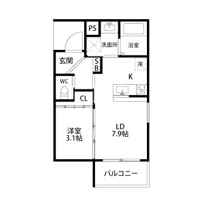 レシオス京都西院の間取り図