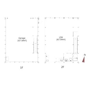 (仮称)東灘高架下ガレージハウスの間取り図