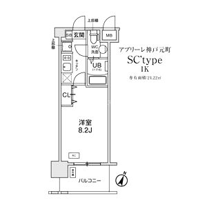 アプリーレ神戸元町の間取り図