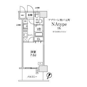 アプリーレ神戸元町の間取り図