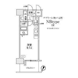 アプリーレ神戸元町の間取り図
