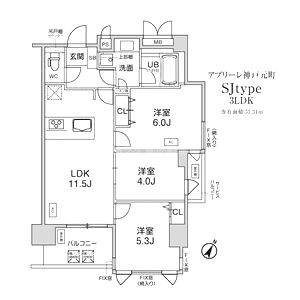 アプリーレ神戸元町の間取り図