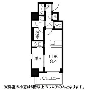 エスリードレジデンス大阪天王寺の間取り図