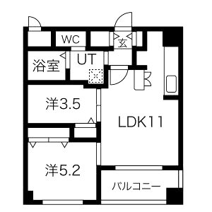 サンブライト今里の間取り図