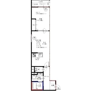 EIJU牧野駅前Aの間取り図