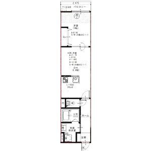 EIJU牧野駅前Aの間取り図