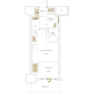 ザ・パークハビオ谷町六丁目テラスの間取り図