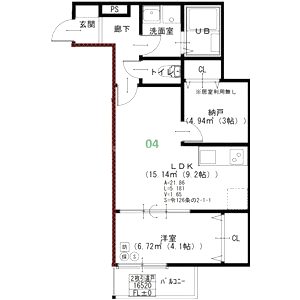 EIJU加島A(北側)の間取り図