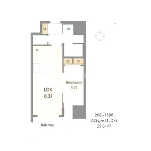 S-RESIDENCE堺blazeの間取り図