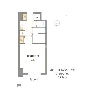 S-RESIDENCE堺blazeの間取り図