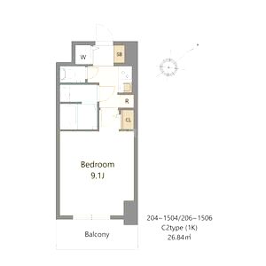S-RESIDENCE堺blazeの間取り図