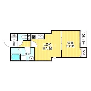 ランドレーヴ常光寺の間取り図