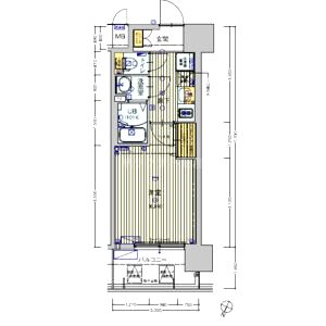 フォーリアライズ弁天町クロスの間取り図